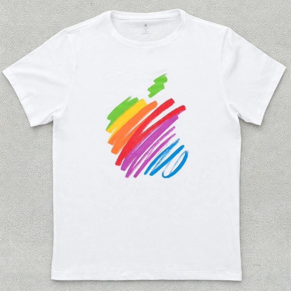 Apple 50th Anniversary Employee Exclusive Rainbow Tee